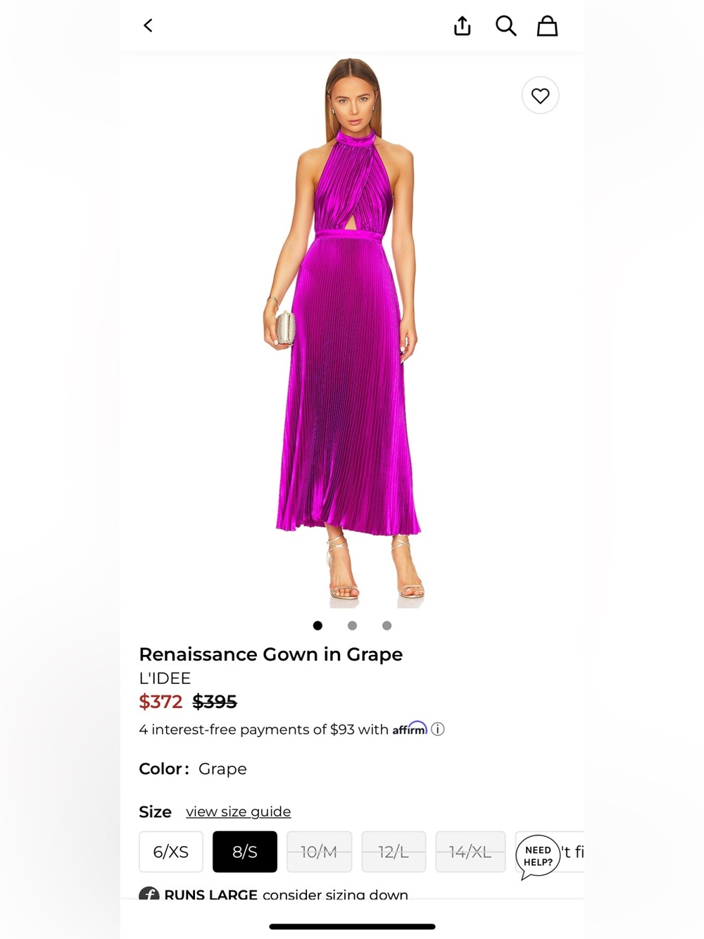 L’idee renaissance gown grape magenta pink formal black tie wedding guest dress - Picture 4 of 12